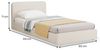 IDIMEX Polsterbett MARINI, Bett 90x200 cm mit Lattenrost Einzelbett mit Kopfteil Stoffbezug creme Bild 4