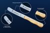 SMI Brötchenmesser Buttermesser Wellenschliff Buchenholz Frühstücksmesser Buckelsmesser, nicht spülmaschinenfest Bild 2