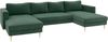 TRENDMANUFAKTUR Wohnlandschaft Amazing, wahlw. mit Schlaffunktion & Bettkasten, Fuß Buche lackiert, Sofa in U-Form, in Cord oder Struktur, Breite 305 cm Bild 4