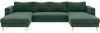 TRENDMANUFAKTUR Wohnlandschaft Amazing, wahlw. mit Schlaffunktion & Bettkasten, Fuß Buche lackiert, Sofa in U-Form, in Cord oder Struktur, Breite 305 cm Bild 2