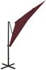 vidaXL Ampelschirm mit LED-Beleuchtung 250 cm Bordeauxrot 312326 Bild 2