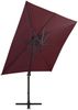 vidaXL Ampelschirm mit LED-Beleuchtung 250 cm Bordeauxrot 312326 Bild 4