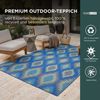 Homescapes Outdoorteppich Outdoor-Teppich Amber aus Polpropylen mit blau-grünem, 150x240 cm, rechteckig, Höhe: 20 mm Bild 2