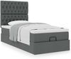 vidaXL Ottoman-Bett mit Matratze Dunkelgrau 90x200 cm Stoff 3313210 Bild 4