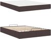 vidaXL Bettgestell mit Matratze 2 pcs Hellbraun Stoff 3399490 Bild 5