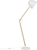 'Hetton' Stehlampe mit Marmorfuß, Arm und Schirm verstellbar, Metall weiß,175 cm Bild 4