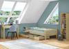 Kinderbett, Einzelbett, Holzbett Kiefer massiv klar lackiert 90x200 mit Lattenrost V-60. 20-09 Bild 5