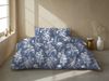 Zohome Cotton Bettwäsche 135x200 Ibisco di Lino Urban Blue Blumen blau weiß Bild 3