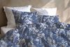 Zohome Cotton Bettwäsche 135x200 Ibisco di Lino Urban Blue Blumen blau weiß Bild 4