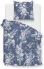 Zohome Cotton Bettwäsche 135x200 Ibisco di Lino Urban Blue Blumen blau weiß Bild 1