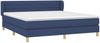Doppelbett, Polsterbett mit Matratze Hellgrau 140x190 cm Stoff Blau 160x200 cm Bild 3