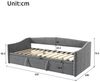 FUROKOY Schlafsofa Daybett Polsterbett Tagesbett mit Lattenrost, Schlafsofa Ausziehbett 90/180x200cm,Samt,Grau Bild 4