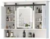 radelldar Badezimmerspiegelschrank mit LED-Beleuchtung, Medizinschrank 80×13×75 cm (1-St) Wandschrank mit Schiebespiegeltür Bild 4