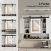radelldar Badezimmerspiegelschrank mit LED-Beleuchtung, Medizinschrank 80×13×75 cm (1-St) Wandschrank mit Schiebespiegeltür Bild 3