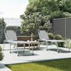 SONGMICS klappbare Sonnenliege, 65 x 200 x 48 cm, bis 150 kg belastbar, Liegestuhl, Gartenliege, extra groß, mit Sonnendach, Rückenlehne verstellbar, grau meliert GCB26TG Bild 4