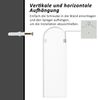 Hopibath Ganzkörperspiegel Bogen Weiß Standspiegel groß 50x160 50x150cm mit Aluminiumrahmen (5mm HD Spiegel, Sicherheitsfolie), Hängend, Wand gelehnt Bild 4