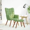 vidaXL Relaxsessel mit Hocker Hellgrün Samt 4016824 Bild 2