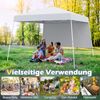 3 x 3 m Pop up Pavillon Faltpavillon Gartenzelt Wasserdicht & Sonnenschutz Gartenpavillon Partyzelt Weiß Bild 2