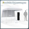 3 x 3 m Pop up Pavillon Faltpavillon Gartenzelt Wasserdicht & Sonnenschutz Gartenpavillon Partyzelt Weiß Bild 1