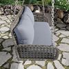 BBWL Schaukelsessel mit Ketten, 320 kg belastbar, dicke Kissen waschbar, wetterfest, Polyrattan Hängeschaukel 2 Sitzer Gartenschaukel Bild 3