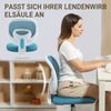 Drehstuhl 53x59,5x81-89 cm, ergonomisch mit C-förmiger Rückenlehne, höhenverstellbar, blau Bild 4