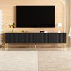 Schwarzes TV-Schrank, 190 cm(L) x 38 cm(W) x 48 cm(H), goldene Tischbeine Bild 2