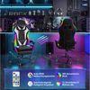 HOMALL Gaming-Stuhl mit LED,Ergonomisch,Fußstütze,computerstuhl,gaming stuhl mit massage (Die LED-Beleuchtung ist einstellbar, das Massagekissen für den Rücken ist beweglich), Ergonomischer Bürostuhl,Kopfstütze und Lendenstütze Bild 4