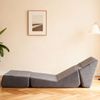 Schlafsofa 81x90,7x71 cm – Klappbares Mini Lounge Sofa in Grau aus Hochleistungs-Schaumstoff Bild 3