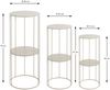 Blumentisch >54182< (3er Set) in grau (Kaschmirgrau) - 45x21 (HxD) Bild 2