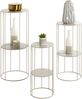 Blumentisch >54182< (3er Set) in grau (Kaschmirgrau) - 45x21 (HxD) Bild 5