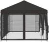 vidaXL Pavillon mit Seitenwänden 6 x 3 m Anthrazit Polyester und Stahl 3375996 Bild 4
