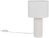 Tischleuchte, Keramik, weiß, E27, Schnurschalter, H 36 cm Bild 5