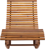 Sonnenliege mit Kissen BRESCIA PREMIUM Akazienholz Blau Bild 5