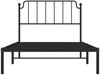 vidaXL Bettgestell mit Kopfteil Metall Schwarz 107x203 cm 373883 Bild 5