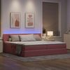 vidaXL LED-Speicherbett mit Matratze Rosa 200 x 200 cm Samt 3371420 Bild 5