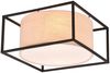 LED Deckenleuchte Metall mit Stoffschirm, Quadratisch 30x30cm Bild 2
