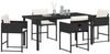 vidaXL Garten Essgruppe mit Kissen 5 pcs Schwarz Poly-Rattan 3380006 Bild 3