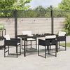 vidaXL Garten Essgruppe mit Kissen 5 pcs Schwarz Poly-Rattan 3380006 Bild 4