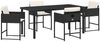vidaXL Garten Essgruppe mit Kissen 5 pcs Schwarz Poly-Rattan 3380006 Bild 2