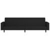 vidaXL Schlafsofa 2-Sitzer Schwarz Samt 375943 Bild 5