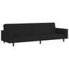 vidaXL Schlafsofa 2-Sitzer Schwarz Samt 375943 Bild 2