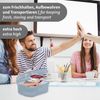 Westmark 2 Brotdosen/Snackboxen -Maxi- 935 ml, mit Klick-Verschluss, Höhe: ca. 7,4 cm, Kunststoff, Blau, 235222EB Bild 3
