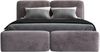 Polsterbett OLKE 160x200 ohne Matratze mit Bettkasten und Lattenrost. Farbe: Grau 16 Bild 3