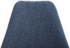 CLP Stuhl Pegleg Stoff Square mit Sitzpolster und eckigen Holzbeinen,blau natura Bild 3