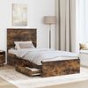 vidaXL Bettrahmen Geräucherte Eiche 90 x 190 cm Holzwerkstoff 3409698 Bild 3