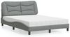 vidaXL Bett mit Matratze "Hvar" Hellgrau 120x200 cm Stoff 3208520 Bild 1