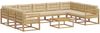 vidaXL Outdoor-Sofagarnitur mit Kissen 10 pcs Weiß und Beige 3387057 Bild 2