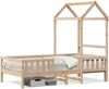 vidaXL Massivholzbett mit Dach 80x200 cm Kiefer 3282162 Bild 2