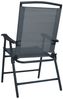 vidaXL Klappbare Gartenstühle 2 Stk. Textilene Grau 47922 Bild 5