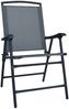 vidaXL Klappbare Gartenstühle 2 Stk. Textilene Grau 47922 Bild 2